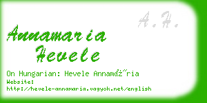 annamaria hevele business card